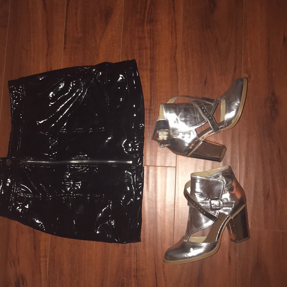 Silver booties